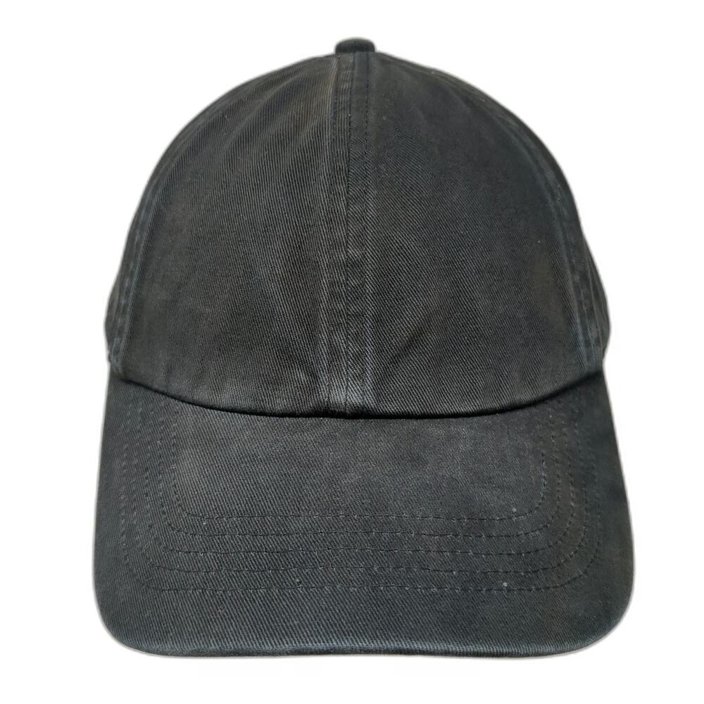 GAP Baseball Cap Black One Size Slideback Cotton Curved Brim Plain Blank Hat